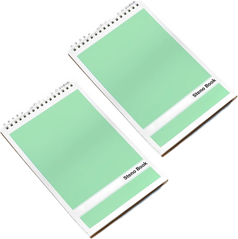 Duxesuk Steno Pads – 6x9 Inches 80 Sheets Steno Notebooks for Writing Notes in School, University, College & Office (2PCS Turquoise) - Image 1